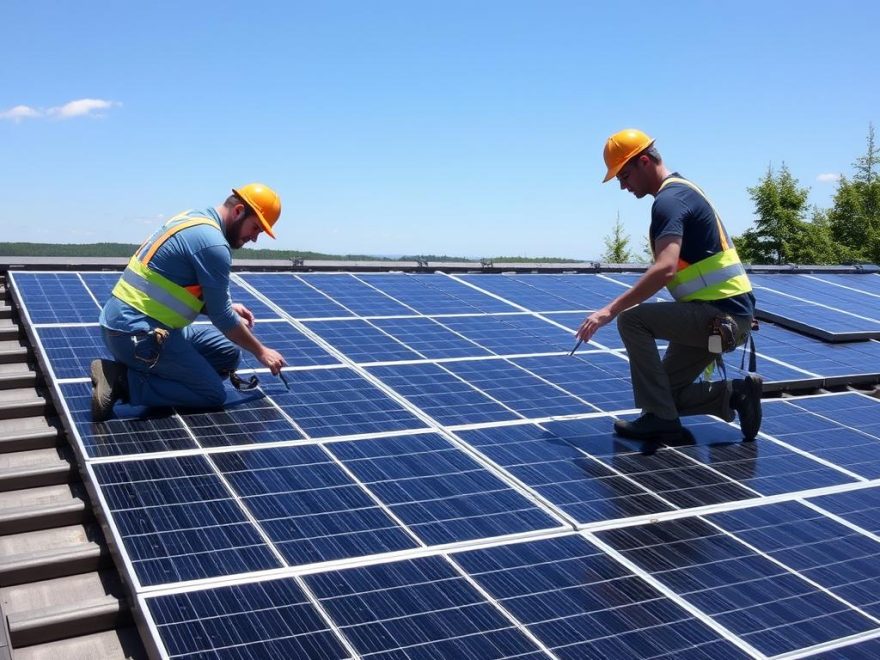 montering av takstein med solceller