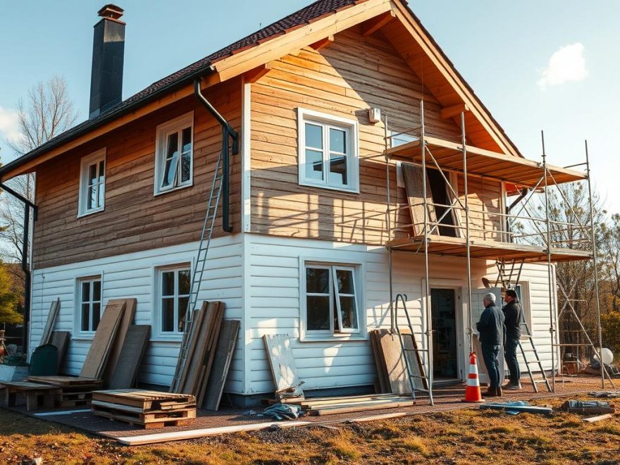 pris på totalrenovering av hus